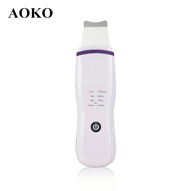 

AOKO Ultrasonic Skin Scrubber Face Deep Clean Remove Blackhead Acne Reduce Wrinkle Face Lifting EMS Beauty Machine Face Massager