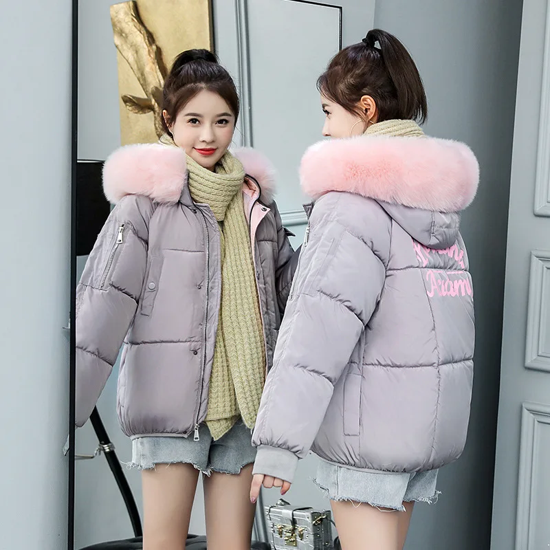 

Photo Shoot 19 Autumn And Winter New Style down Jacket Cotton-padded Clothes Women's Short College Style Cotton-padded Clothes O