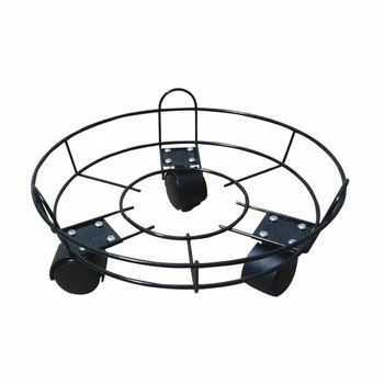 

Garden Stand 360 Degree Shelf Storage Home Bonsai Iron Plant Movable Rack Flower Pot Tray Wheels Round With Casters