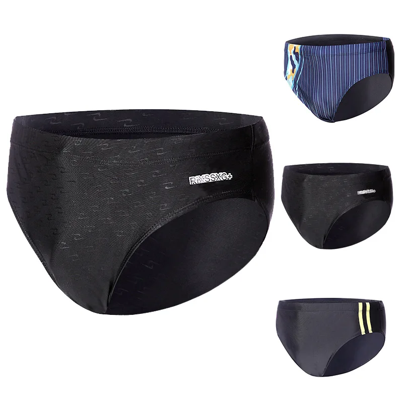 

2019-Men Hot Springs Boxer Triangular Swimming Trunks Fashion Triangular High Elastic Swimming Trunks MEN'S Swimming Trunks