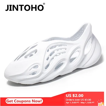 

JINTOHO New Style Couple Slippers Men's 2020 Summer Shoes Sandals Soft Hole Shoes Sneakers Outdoor Beach Sandalias men sandals