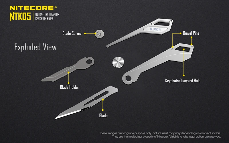 Nitecore NTK05 Titanium Keychain Knife (17)