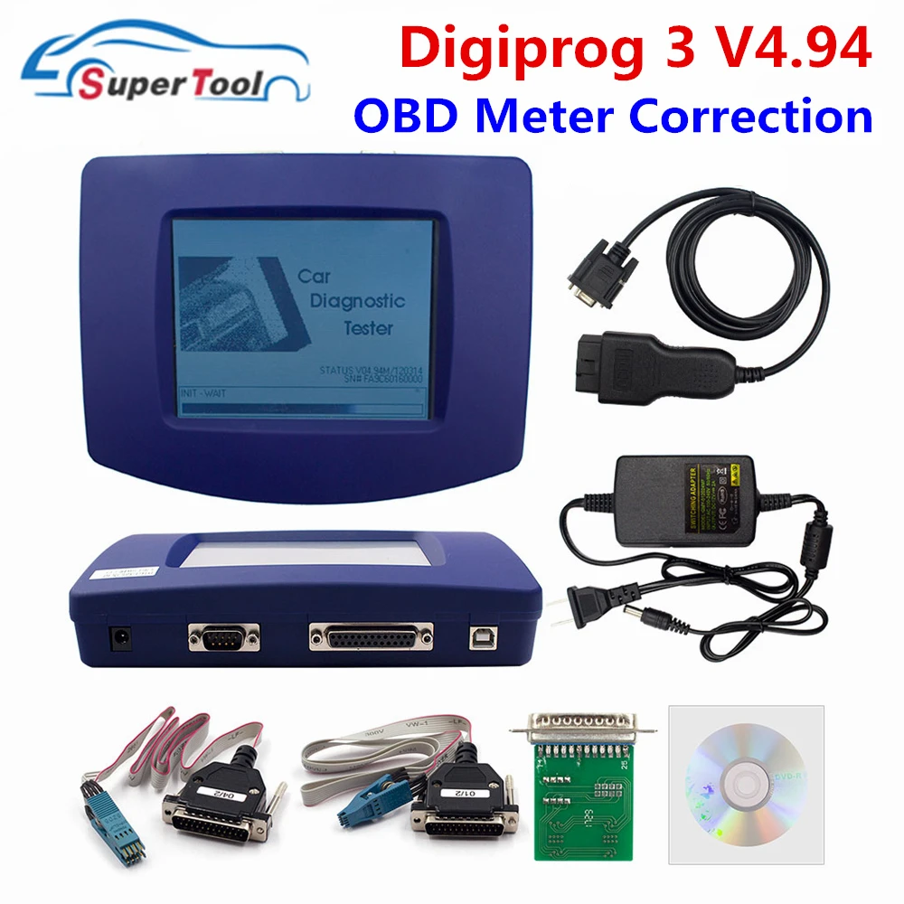 Ftdi Digiprog III кабель V4.94 с чип Ftdi полный набор кабелей Digiprog 3 Obdmeter программатор инструмент для корректировки одометра DHL бесплатно