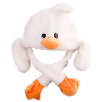 

2019 Fashion Children Cute Creative Interesting Bunny Rabbit Ear Hat Airbag Cap Soft White Rabbit Hats