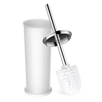 

HOMEMAXS Toilet Cleaning Brush and Holder Set Good Grip Compact Modern Design Toilet Bowl Cleaner Brush Set for Bathroom (White)