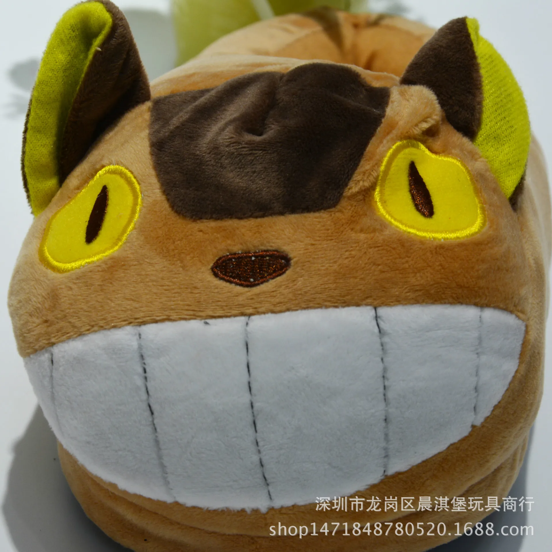 Милая зимняя обувь Totoro ba shi gato negro; плюшевая обувь с хлопчатобумажными стельками; домашняя обувь; теплая обувь