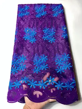 

2019 Latest French Laces Fabrics High Quality Tulle African Lace Fabric For Wedding Nigerian Tulle Lace Material