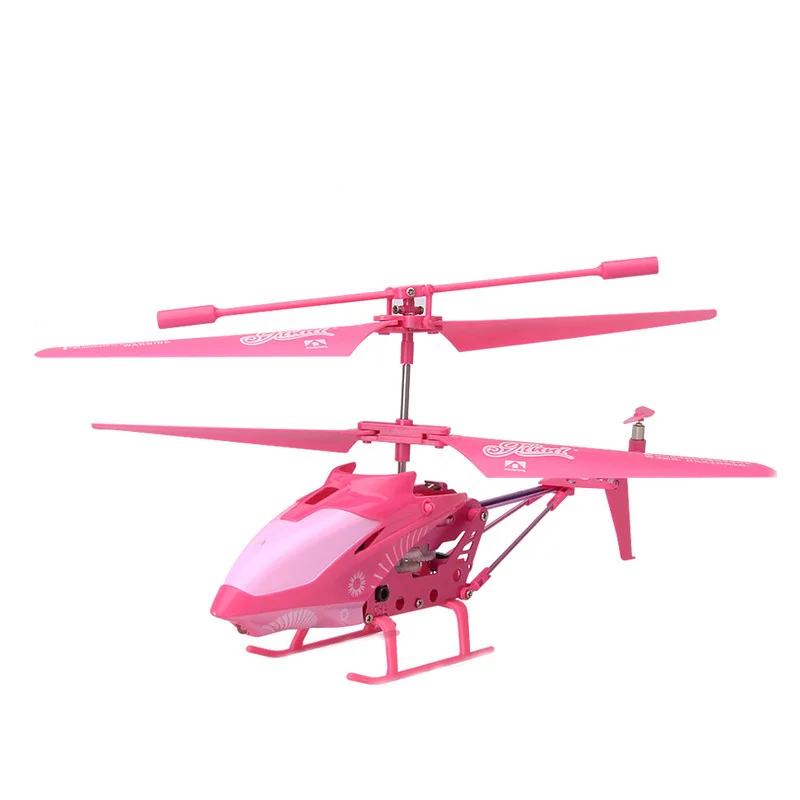 Девушка розовый 3.5CH RC вертолет Мини RC Дрон с гироскопом вспышка ударопрочный Сплав RC авиационная модель Дрон игрушки для детей подарок