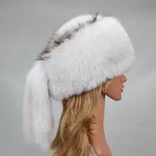 

Winter Cap Real Fox Fur Winter Hats for Women Luxury Trapper Hat Russian Cap Bonnets Wholesale Winter Accessories for Women