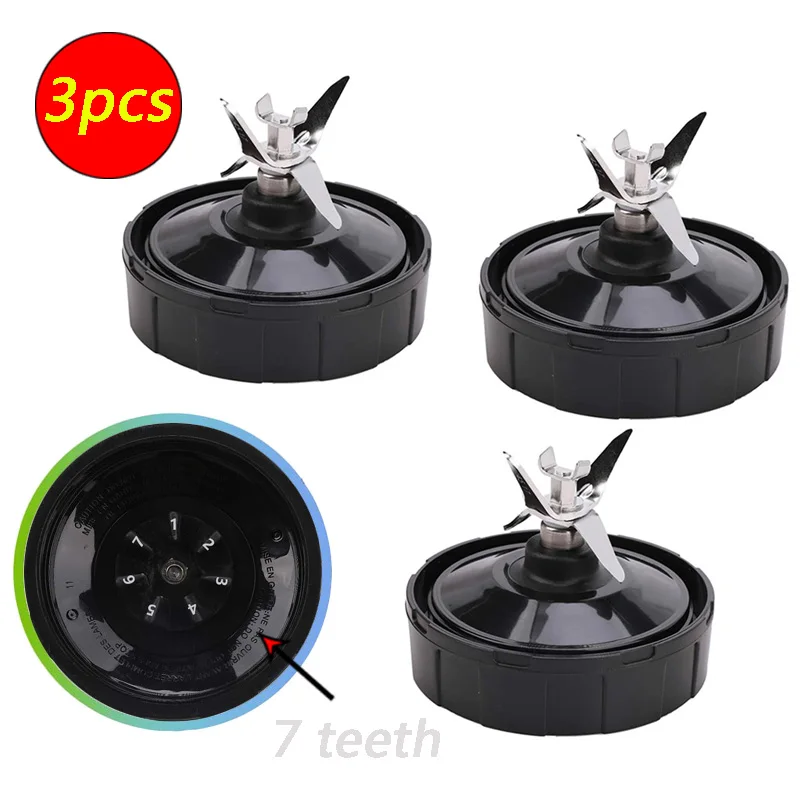 Description Picture 2 of item3Pcs 7 Fins Extractor Blade Spare Replacement Blender Extractor Blade For Nutri Ninja Blender 1000W 1500W Blender Juicer Parts