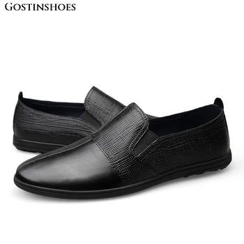 

Men Loafers Men Casual Leather Shoes Zapatos De Hombre Moccasins Full Grain Leather Fashion Driver Moccasins