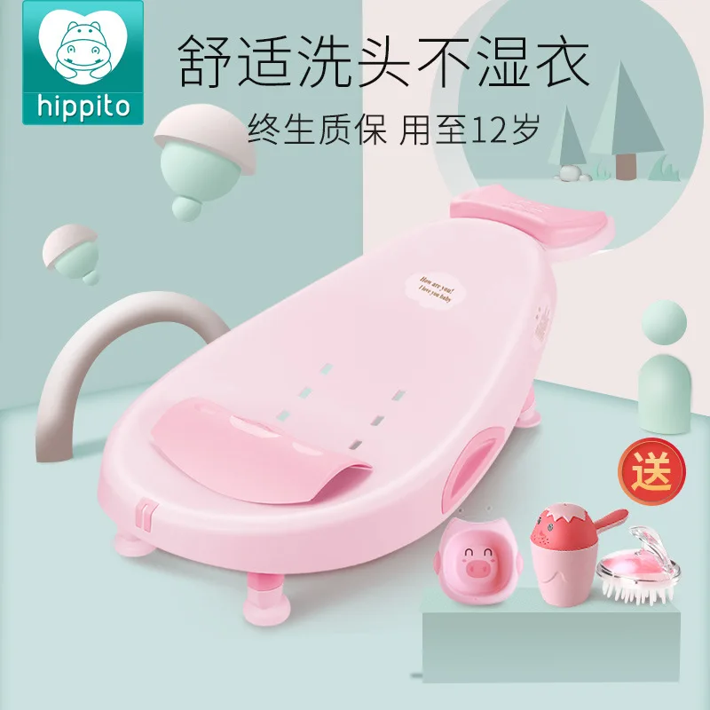 

Children Shampoo Recliner Baby Lying Infant Hair Chair Box Folding Stool Kids Salon Bed Useful Product Household