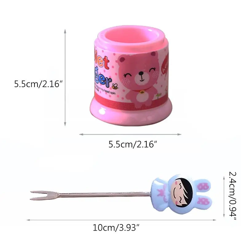 Мультяшные фруктовые вилки из нержавеющей стали многоразовые Kawaii Десертные Вилки для торта многоразовые закуски Инструменты Набор посуды Вечерние