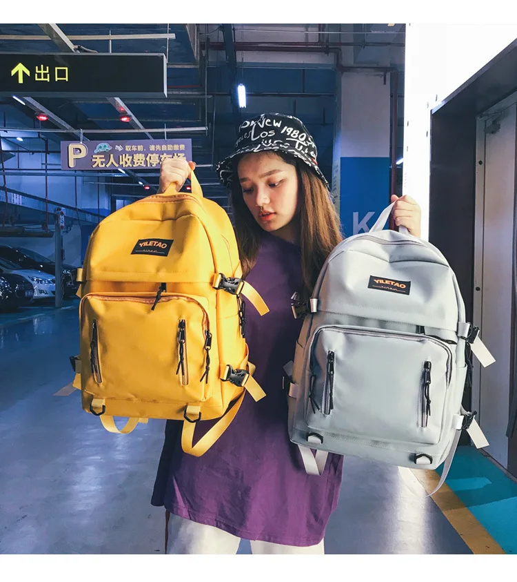 

High Quality Waterproof Nylon Women Backpack Female Fashion Leisure School Bag For Teenage Girls Travel Backpack Mochila