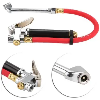 

Air Tire Pressure Meter Pipe Filler Pump Inflator Car Inflator Hose Gauge Metal Compressor Rubber Alloy Flexible Air Hose