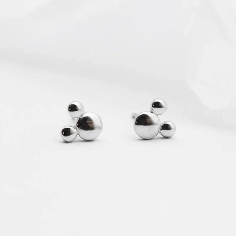 A Mickey Disney S925 серьги из чистого серебра жемчужные серьги Микки серьги в виде мышей Мультяшные сережки простые антиаллергенные Игрушки для девочек подарок - Цвет: A Mickey