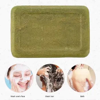 

1pc Natural Handmade Herbal Soap Anti Acne Oil Control Cleansing Soap Skin Care Body Cleaning Shower Hand Washing Soap