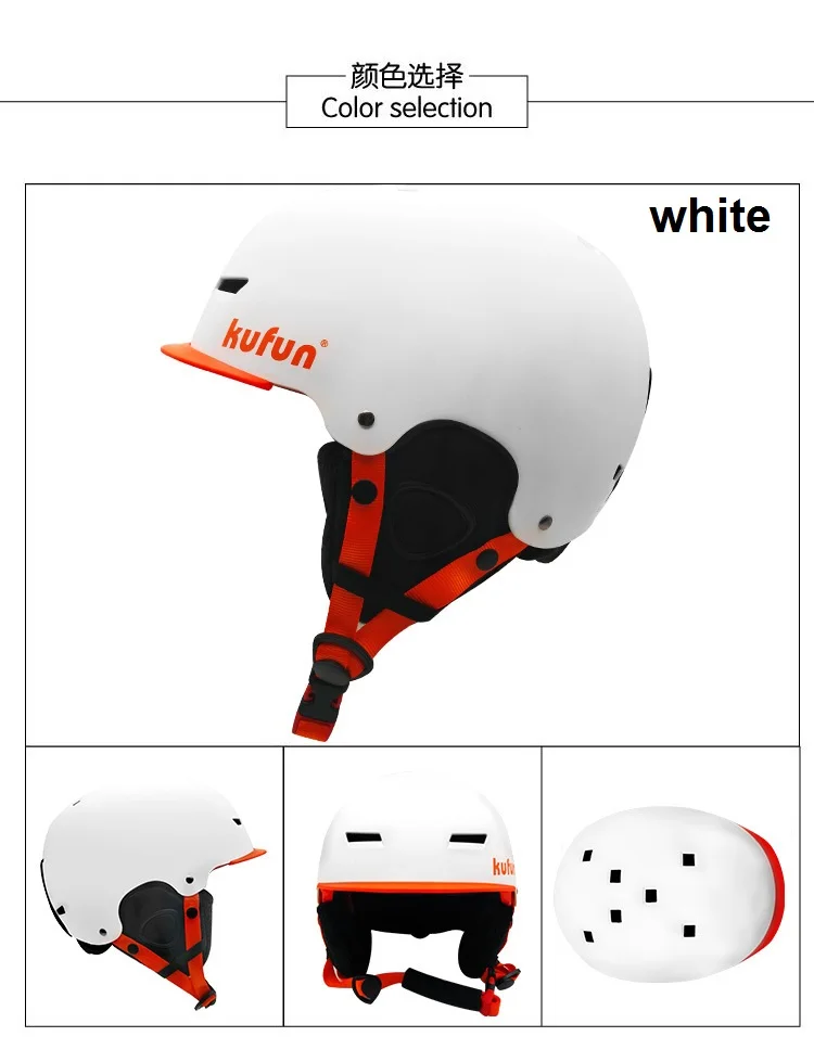 Наружный спортивный Сверхлегкий лыжный шлем для взрослых лыжный Снежный защитный шлем для сноуборда скейтборда с защитой UV400 лыжные очки - Color: white