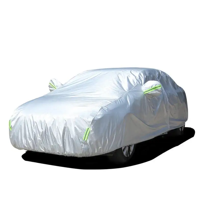 

Universal Car Cover All Seasons Ice Rain Snow Dust Waterproof Anti-UV Protective Outdoor Indoor Car Full Cover Reflective Strips