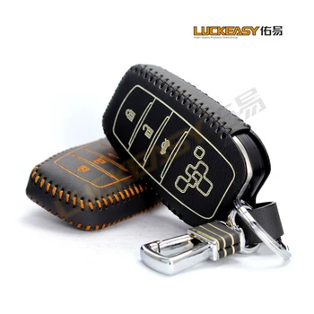 

luckeasy leather Car Key case cover for toyota rav4 2009 2011 2012 2013 2015 2016 rav-4 wallet holder remote car key cover rav