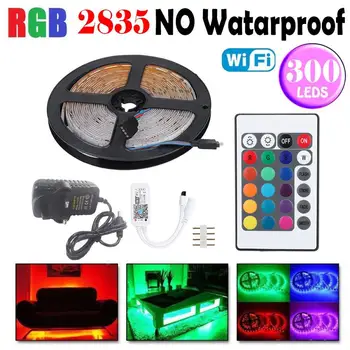 

RGB LED Strip 15M Led Light Tape 5050 SMD 2835 5M 10M DC 12V Waterproof RGB LED lamp diode Ribbon Flexible Controller+Adapter EU