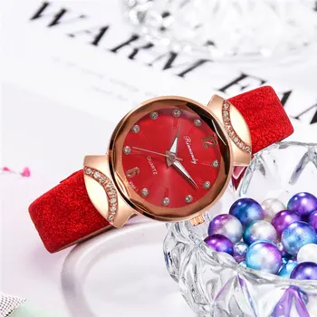 

New Hot Women Girls Fashion Quartz Watch with PU Leather Band Small Scale Dress Watch SMR88