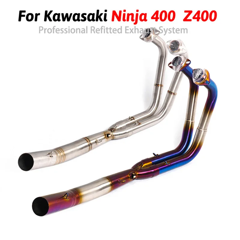 

For Kawasaki Ninja 400 Ninja400 Z400 Motorcycle Exhaust Escape Modified Front Connection Mid Link Pipe Slip-on Without Muffler