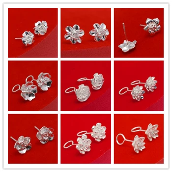 

S925 Sterling Silver Woman Stud Earrings Classic Boutique Jewelry Variety Choice Petal Temperament Female Earrings