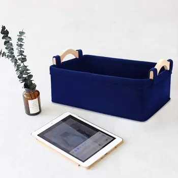 

Household Multifunctional Home Collapsible Handles Books Clothes Toys Decorative Storage Basket Organizer Holder Bin
