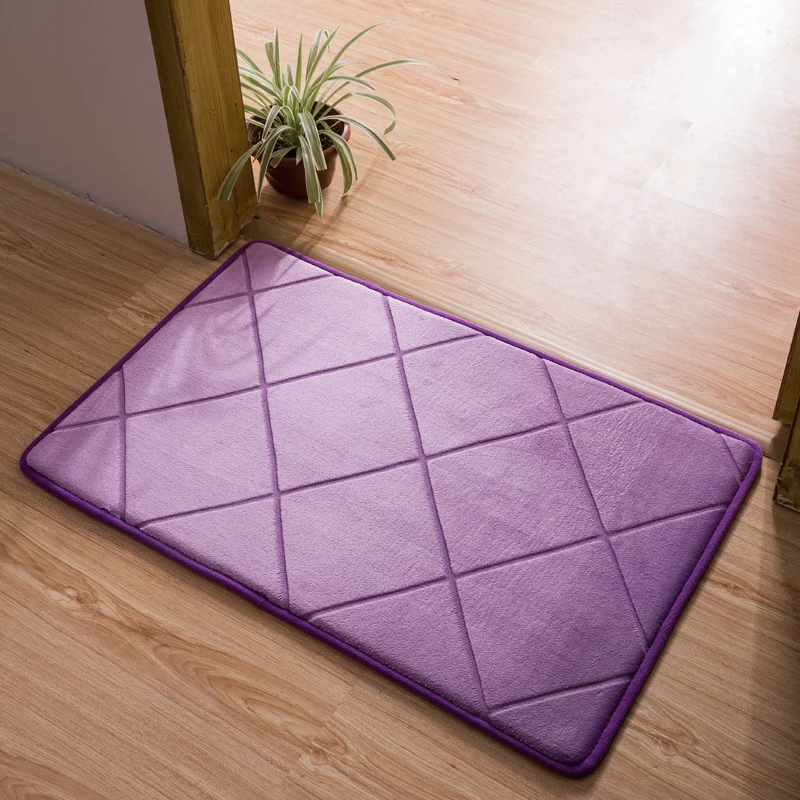 Anti-slip Anti-fatigue Bathroom Kitchen Floor Mat Entrance Doormat Washable Balcony Area Rug Living Room Bedroom Carpets - Цвет: purple style B