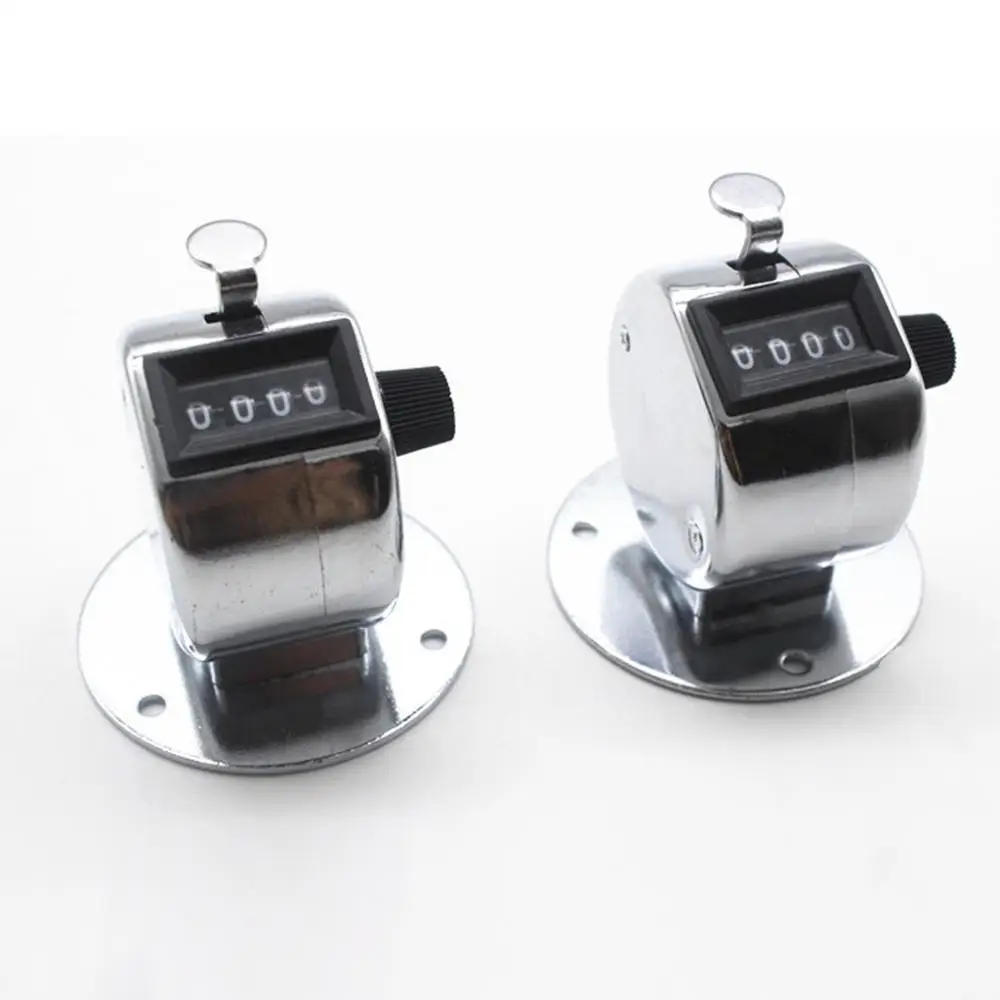 Tally 4 Digit Palm Counters Counter Hand Clicker Manual Handy Mechanical Chrom