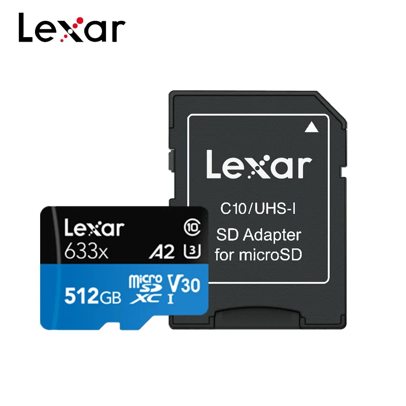 Lexar 512 ГБ Micro SD карта высокая производительность 633x microSDXC USH I карт TF объемом до 100