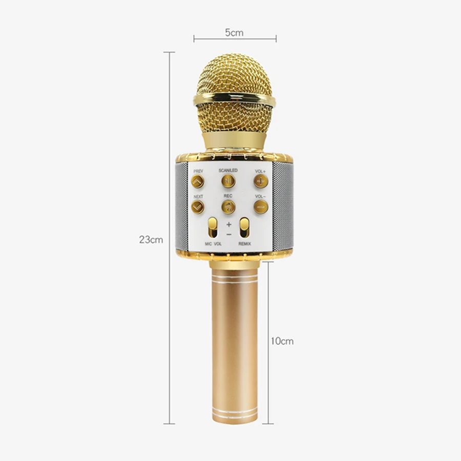 MAMEN Upgrade беспроводной Bluetooth микрофон динамик профессиональный ручной караоке микрофон музыкальный плеер для вокала, с рекордером KTV Mic