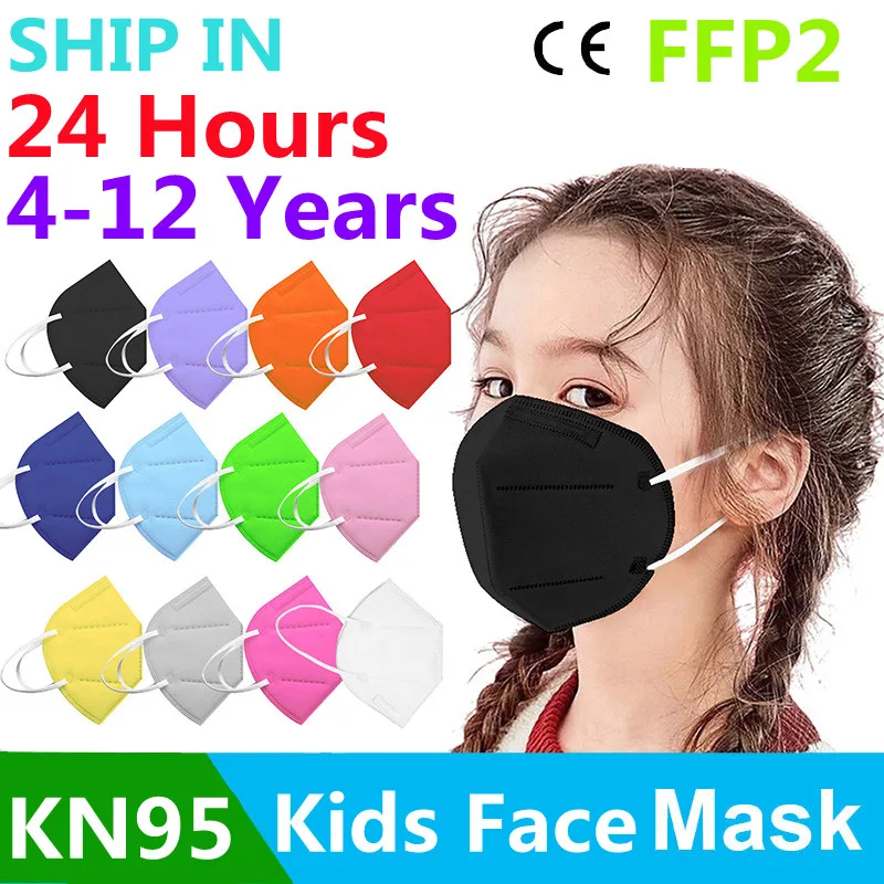 10-50pc 12 colores Mascarillas Nino niños mascarilla fpp2 homologada mascarillas ffp2reutilizable cara máscara ffp2mask