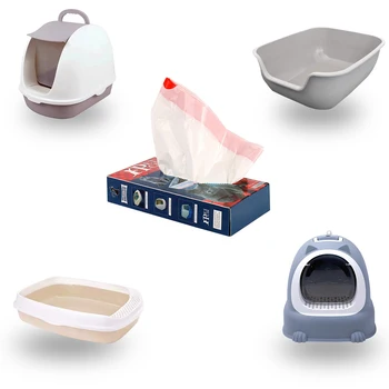 

Cat Litter Box Drawstring Bag Cleaning Artifact Pets Sand Tools Plastic Removable Bags 10pcs Per Serve Large Thick Easy Clean