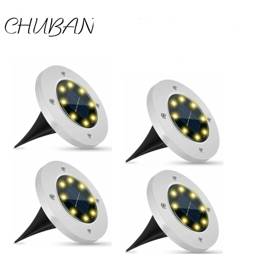 CHUBAN 4 шт. Солнечный Мощность похоронены светильник наземный Светильник Путь с 4/8/16