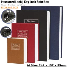 

Student Gift Dictionary Mini Safe Box Book Hidden Secret Key Lock Coin Bank Card Jewellery Private Diary Storage Password Locker