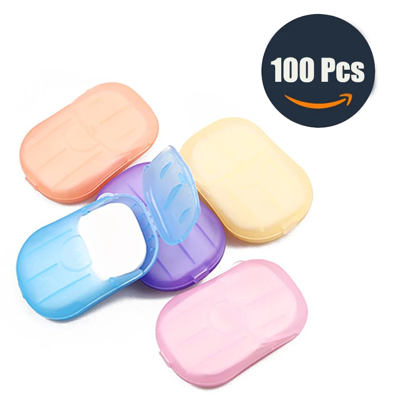 

Disposable Soap Paper Sheet Portable Boxed Soap Box Mini Washing Hand Bath Soap Paper Flakes Travel Cleaning Carry 20 Pcs/Box