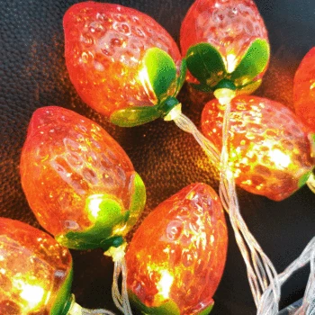 

Christmas Lantern Strawberry Lighting Chain Christmas Decorations Modeling Lamp