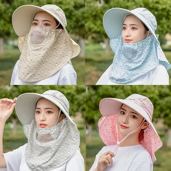 

Summer Sunscreen Face Mask Hat Protective Cap Neck Cover Cap Hat Anti-UV Supplies Hat Hiking Neck Hood Hat