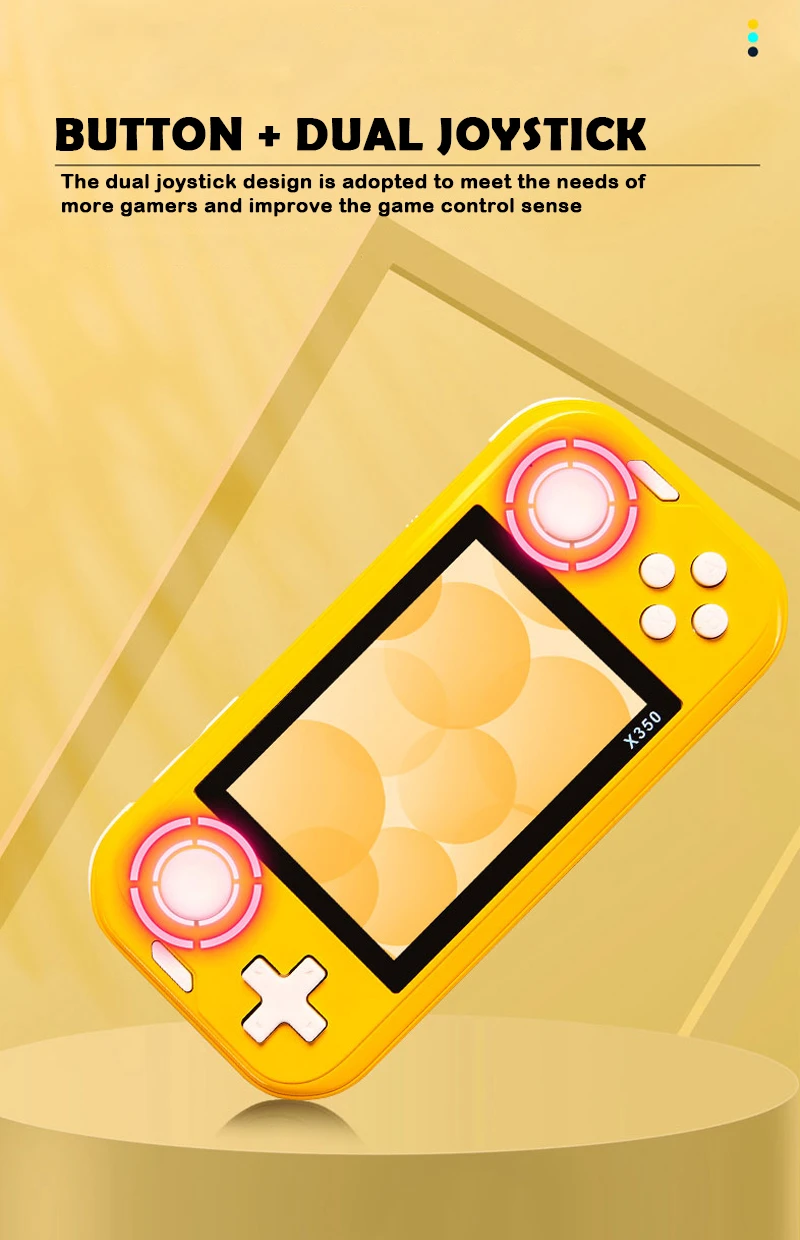 X350 Handheld Video Game Console Built-in 8600 portable Games Console 3.5 inch Screen Display 1200mAh battery Retro Game Player