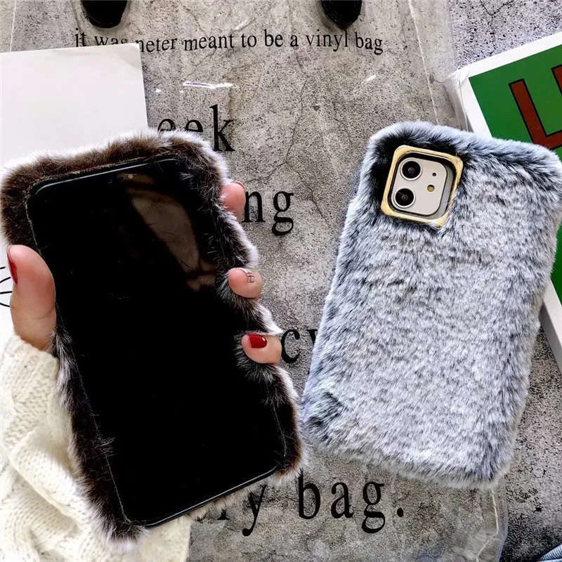 Plush Furry Fluffy Fur Phone Case (4)