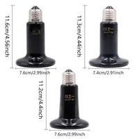 220V Pet Heating Lamp Ceramic Far Infrared Pet Heating Lamp Light Bulb Pet Brooder Chickens Reptile Lamp 25W 50W 75W 100W 2