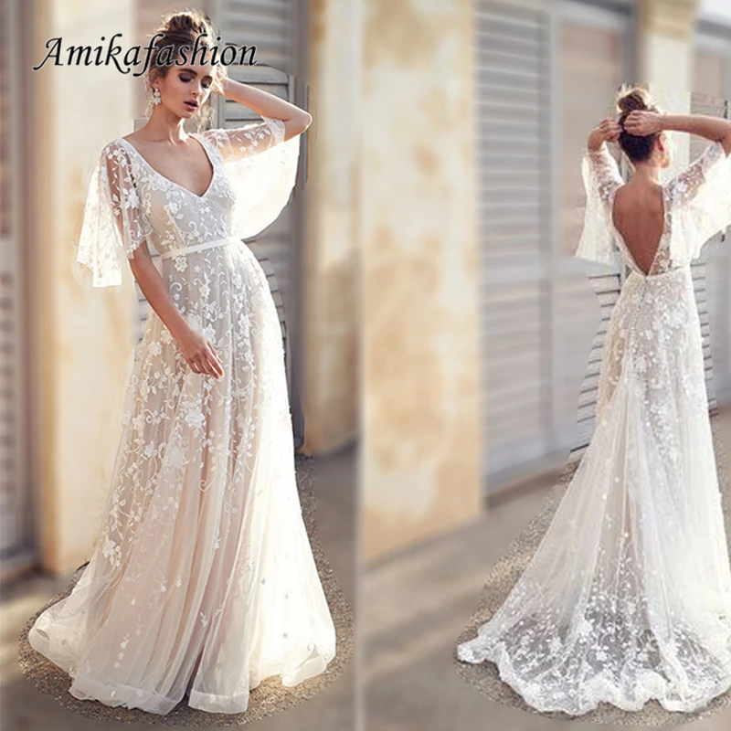 

2019 New Long Women Dress Sexy Deep V Neck Casual Party Dress Backless Sleeveless Plus Size Natural White Dresses Vacation Wear