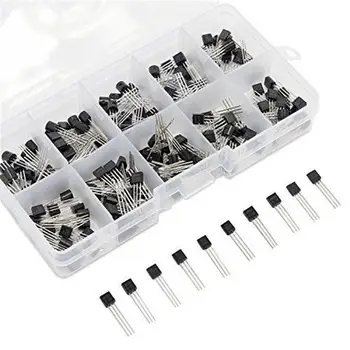 

200/480/600/840pcs 10/15/24 Values NPN PNP Transistor TO-92 Power Transistor Assortment Kit Transistor Pack Three Pin Transisto