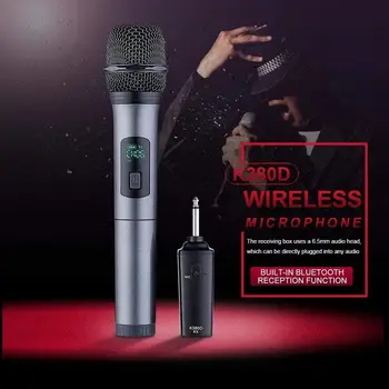 

Portable Wireless Handheld Microphone Dynamic Mic System Receiver For Computer Karaoke Conference DJ Church Wedding