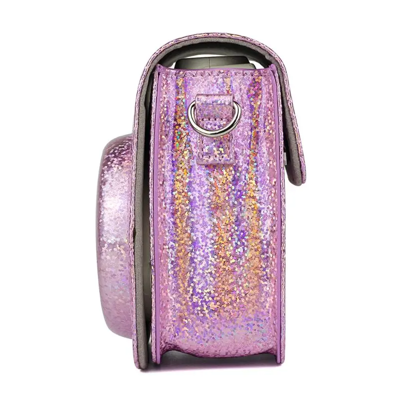 OOTDTY из искусственной кожи Кристалл Bling камера сумка чехол для Fujifilm Mini8/8+/9 камера