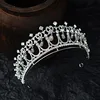 Baroque Crystal Pearl Bridal Tiaras Diana Crown Rhinestone Pageant Diadem Bride Headband Wedding Hair Accessories Tiara De Noiva ► Photo 3/6