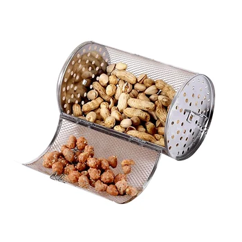 

Stainless Steel Oven Basket, Rotisserie Grill Cage for Peanuts, Walnuts, Almonds Baking, Kitchen BBQ Tool