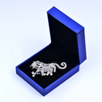

Leopard Shaped Crystal AAA Zircon Brass Pins Men Brooches Pin For Gift